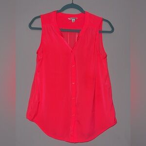 American Eagle Outfitters Bright Pink Sleeveless Blouse